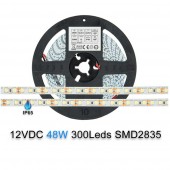 Tira Led 12V 48W IP65 600Led 9,6W/m 5M SMD2835 - 5