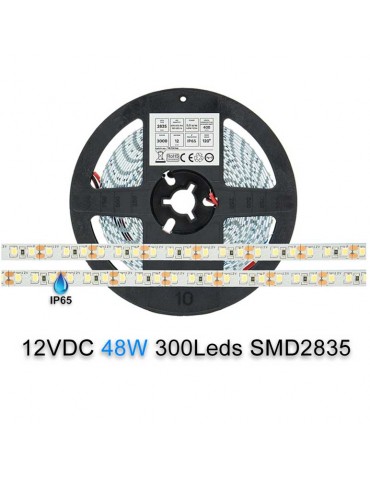 Tira Led 12V 48W IP65 600Led 9,6W/m 5M SMD2835 - 5