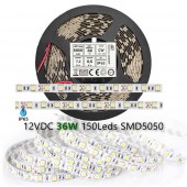 Tira Led 12VDC 7,2W/M IP65 120° Luz Blanca SMD5050 - 6