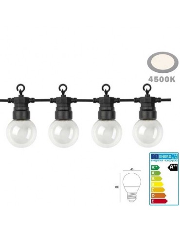 Guirnalda Led exterior 15m 15 Bombillas 4W IP65 - 9