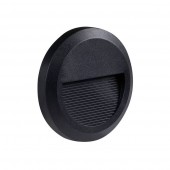 Aplique Escalera LED circular Negro 2W IP65 - 1