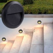 Aplique Escalera LED circular Negro 2W IP65 - 2