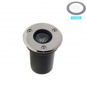 Foco Led 1W empotrable suelo 230v 6000K - 2