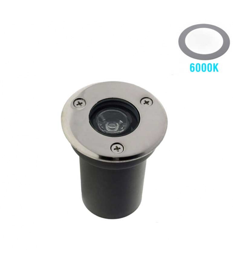 Foco Led 1W empotrable suelo 230v 6000K - 2