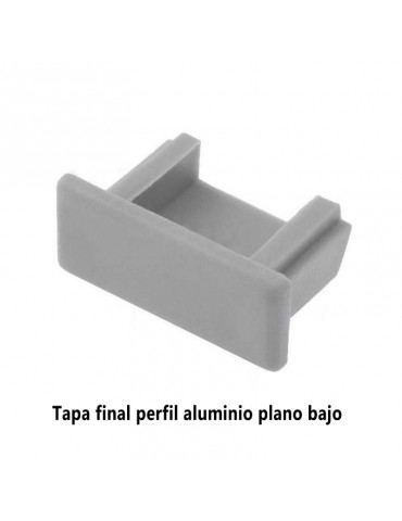 Tapa final perfil aluminio BAJO Tira led