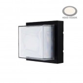 Aplique pared Led 15W cuadrado exterior negro - 2
