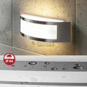 Aplique pared rectangular curvo Inoxidable E27 - 2