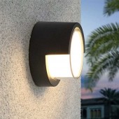 Aplique pared Led 15W circular negro exterior - 2