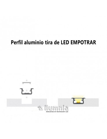 PERFIL ALUMINIO EMPOTRAR "Z" TIRA DE LED