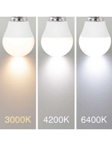 LED Esférica G45 7W HTPC AL 220° Cristal mate - 6