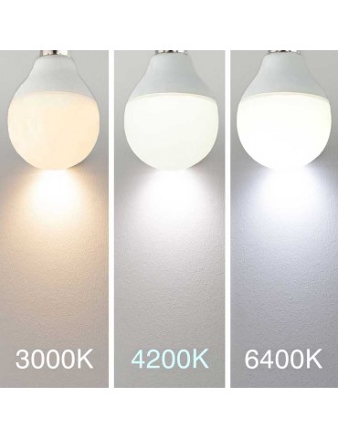 Pack 10 LED Esférica 7W E14  HTPC+Aluminio 220° - 6