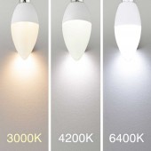 LED Vela C37 E14 6W 230V HTPC Aluminio 180° - 6