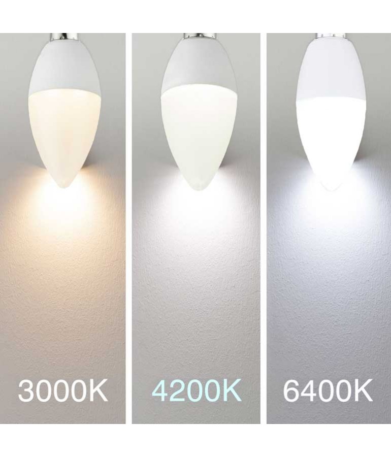 LED Vela C37 E14 7W HTPC+ALUMINIO 180° - 7