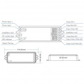 Controlador WiFi y RF 5 en 1 Tiras Led 12/24v - 2