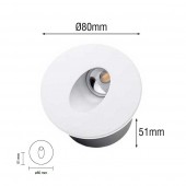 Aplique LED Escalera Pared 3W Redondo - 4