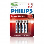 Pila PHILIPS Alkaline AAA LR03 1,5V Blíster 4 Ud