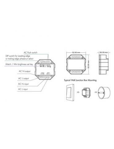 Regulador Wifi RF Triac Smart Led Pulsador - 5