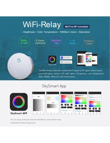 WiFi Relay Módulo conversor RF 2.4GHz 5-24V - 7