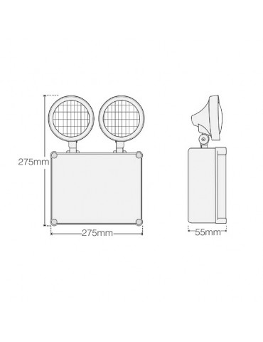 LUZ LED EMERGENCIA DOBLE FOCO TWINSPOT 280lm - 4