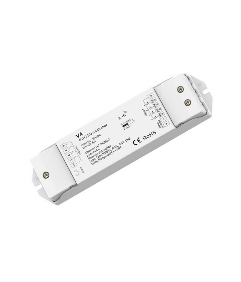 Controlador receptor RGB 4 canales Tiras Led 12/24/36v - 7