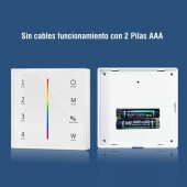 Controlador remoto pared 2.4G RF Tiras led RGB 12/24V DC - 2