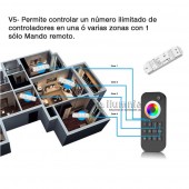 Controlador LED 5 canales RGB Tiras Led 12/24v - 2