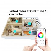 Mando Universal RF RGB CCT Tiras led 12/24V 4 zonas - 2