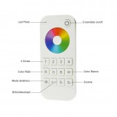 Mando 4 Zonas RGB-W 2.4G RF Tiras led 12/24V DC - 5