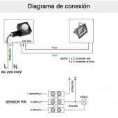Sensor de movimiento para focos proyectores IP65 - 6