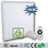PANEL LED FLAT 48W REGULABLE DIMMABLE CON MANDO 600x600mm