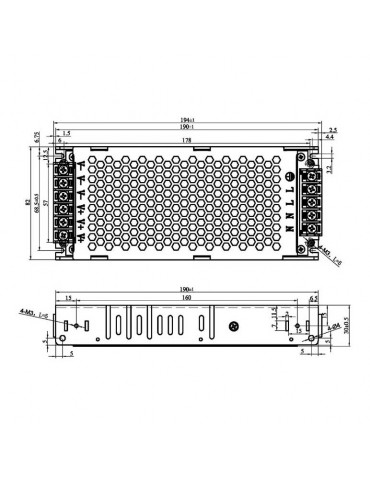 Transformador LEDs AC230V/5VDC 200W 40A - 3