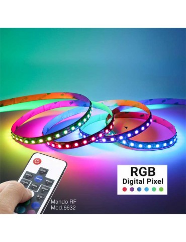 Mando RF Tiras LED Digital RGB 5-24V - 6