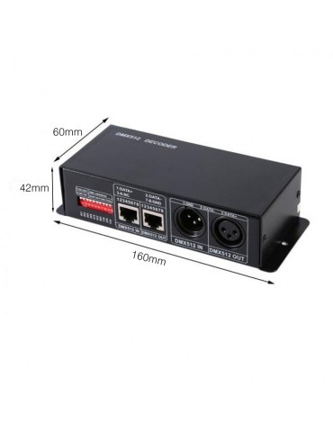 DMX 512 Decoder  RGBW 12-24V 3CH - 4