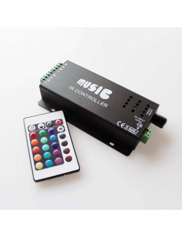 Controlador Música LED RGB 12/24V 12A - 1