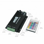Controlador Música LED RGB 12/24V 12A - 3