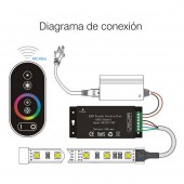 Controlador con Mando RF Tiras Led RGB 12-24V DC - 4