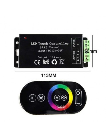 Controlador con Mando RF Tiras Led RGB 12-24V DC - 7