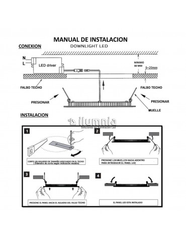 Panel LED Downlight 18W CRI 95+ Circular Empotrable Slim-instalación