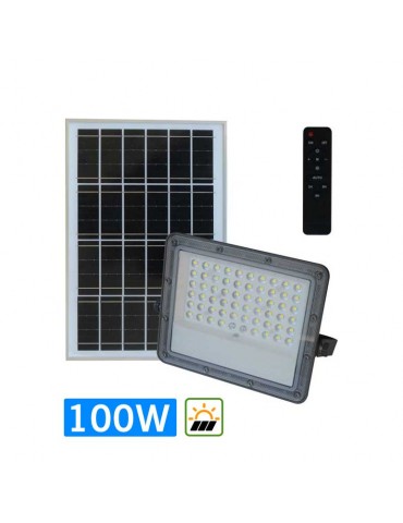 Foco Solar LED 100W Mando Placa Solar - 1
