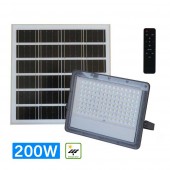Foco Solar LED 200W Mando Panel Solar IP66 - 1