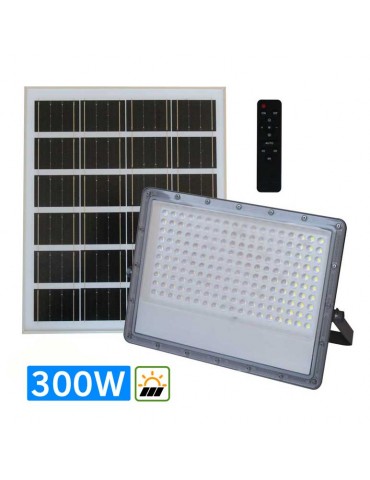 Foco Solar LED 300W Mando Panel Solar IP66 - 1
