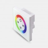 Controlador Pared RGB Dimmer Blanco Táctil empotrar 12-24v - 2