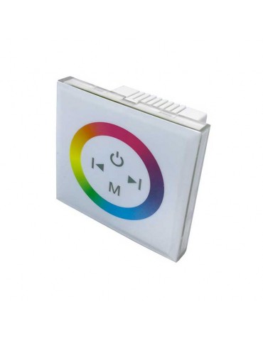 Controlador Pared RGB Dimmer Blanco Táctil empotrar 12-24v - 4