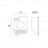 Sensor movimiento microondas ajustable mini - 4