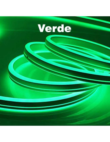 TIRA LED NEON FLEX 12V VERDE IP65 - 5
