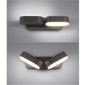 Aplique LED Doble Giratorio Pared 6W Negro - 1