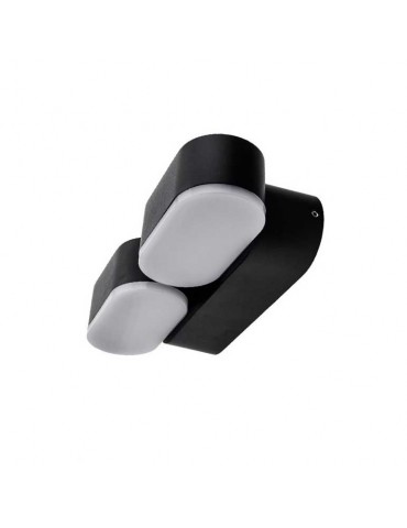 Aplique LED Doble Giratorio Pared 6W Negro - 6