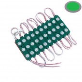 Cadena 10 MODULOS Led 12V Verde 3-SMD 2835 1,5w - 1