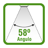 Angulo de luz 58º
