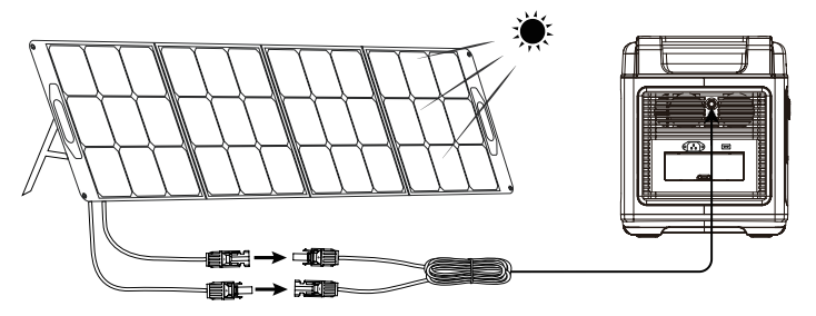Conexion-estación-energia-con panel-solar
